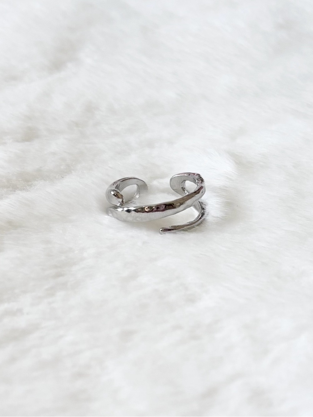 5/$15 🩷 MUST BUNDLE Silver Open Spiral Women's Ring
